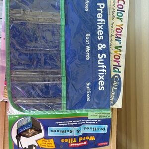 Overhead prefixes and suffixes chart with tiles